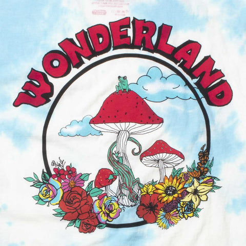 WONDERLAND cloud tie dye technique graphic tee