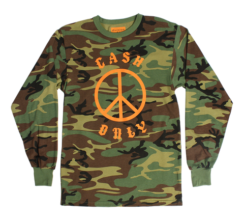 Cash Only Camo Long Sleeve Tee